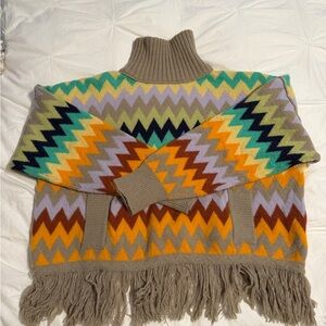 Anthropologie Multicolor Chevron Pattern Sweater